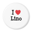 I love Lino heart custom personalised magnets