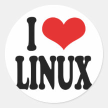 I Love Linux Stickers
