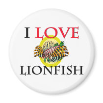 I Love Lionfish magnets
