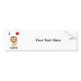 I Love Lions (4) Bumper Stickers