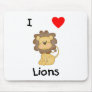 I Love Lions (4) Mousepads