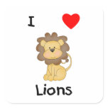 I Love Lions (4) Sticker
