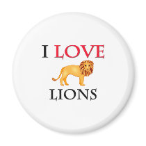 I Love Lions Magnets
