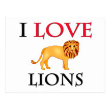 I Love Lions Post Card