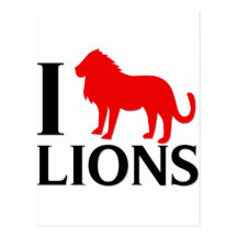 I Love Lions Postcard