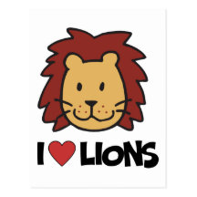 I Love lions Postcards
