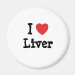 I love Liver heart T-Shirt Refrigerator Magnets