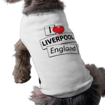 I Love Liverpool England Dog Clothing