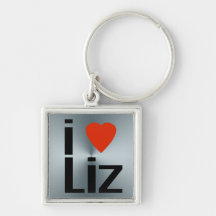 i love Liz Key Chain