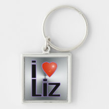 i love Liz Key Chain