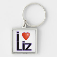 i love Liz Keychains