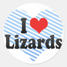 I Love Lizards Sticker