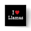 I love Llamas heart custom personalized buttons