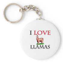 I Love Llamas Key Chains