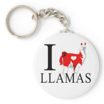 I Love Llamas Keychains