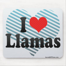 I Love Llamas Mouse Pads