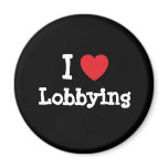 I love Lobbying heart custom personalised magnets