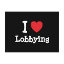 I love Lobbying heart custom personalised postcards
