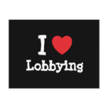 I love Lobbying heart custom personalised postcards
