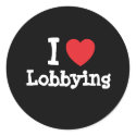 I love Lobbying heart custom personalised stickers