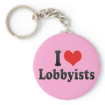 I Love Lobbyists keychains