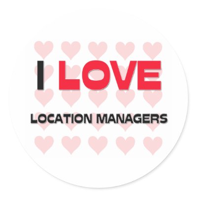 I LOVE LOCATION MANAGERS STICKER by professions