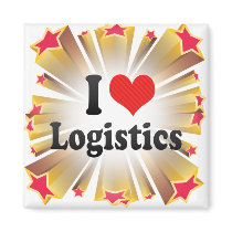 I Love Logistics Refrigerator Magnets