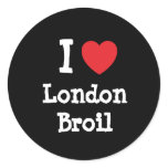 I love London Broil heart T-Shirt stickers