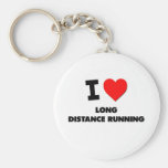 I Love Long Distance Running Keychains