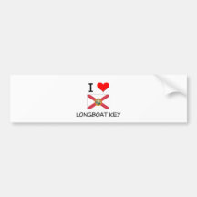 I Love LONGBOAT KEY Florida Bumper Stickers