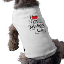 I Love Los Angeles CA Pet Tshirt