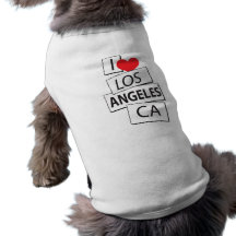 I Love Los Angeles CA Pet Tshirt