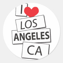 I Love Los Angeles CA Stickers