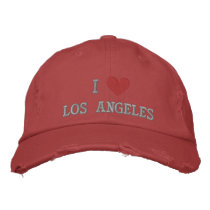 I LOVE LOS ANGELES EMBROIDERED HATS