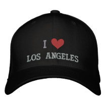I LOVE LOS ANGELES EMBROIDERED HAT
