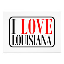I Love Louisiana Design Custom Invitation