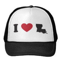 I Love Louisiana Mesh Hat