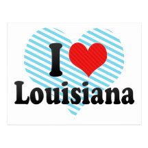 I Love  Louisiana Postcard