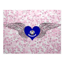 I Love Louisiana -wings Postcard