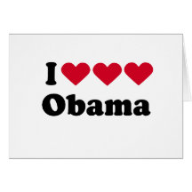 I Love Love Love Obama T-shirt Cards