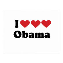 I LOVE LOVE OBAMA -.png Post Card