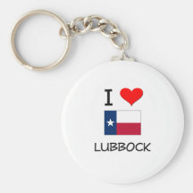 I Love Lubbock Texas Key Chains