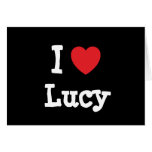 I love Lucy heart T-Shirt cards