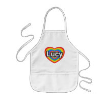 I love Lucy. I love you Lucy. Heart Apron