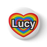 I love Lucy. I love you Lucy. Heart buttons