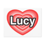 I love Lucy. I love you Lucy. Heart postcards