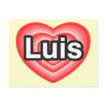 I love Luis. I love you Luis. Heart postcards
