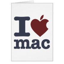 I Love Mac Greeting Card