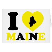 I Love Maine Card