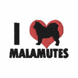 I Love Malamutes Embroidered Shirt embroidered shirts